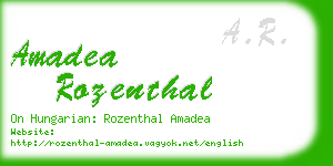 amadea rozenthal business card